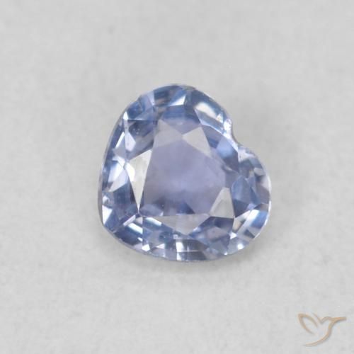 0.28ct Naturel Bleu clair Saphir, Cœur, VS