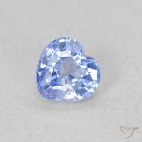 0.30ct Naturel Bleu pastel Saphir, Cœur, VS