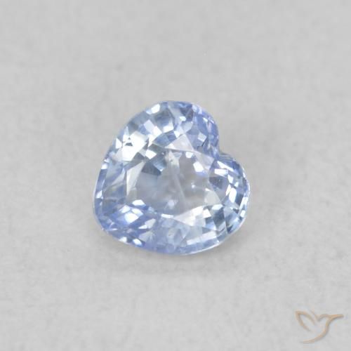 0.25ct Naturel Bleu pastel Saphir, Cœur, VS