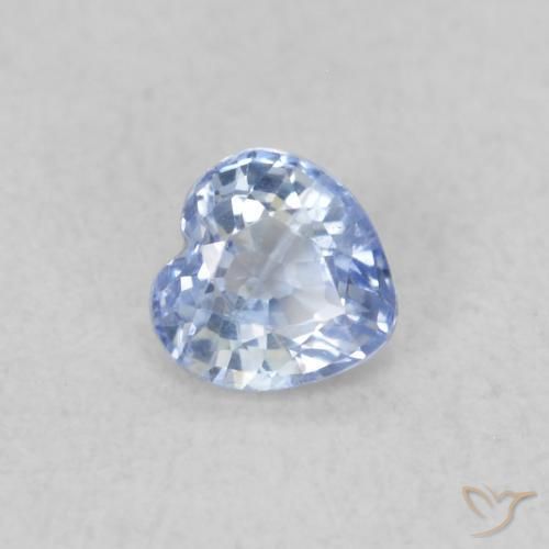 Saphir Bleu pastel naturelle Cœur, 0.25 ct, VS