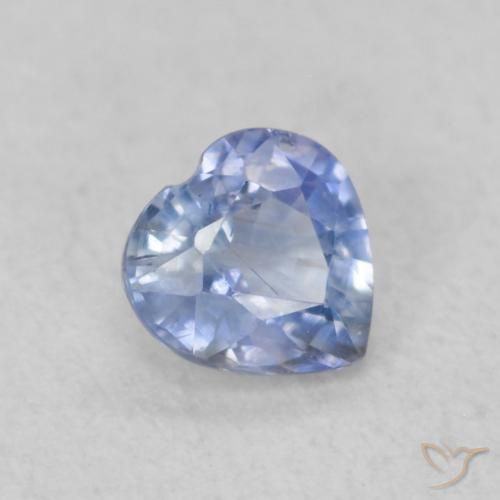 Saphir Bleu bébé naturelle Cœur, 0.37 ct, VS