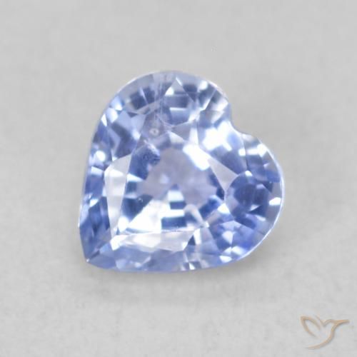 0.48ct Naturel Bleu pastel Saphir, Cœur, VS