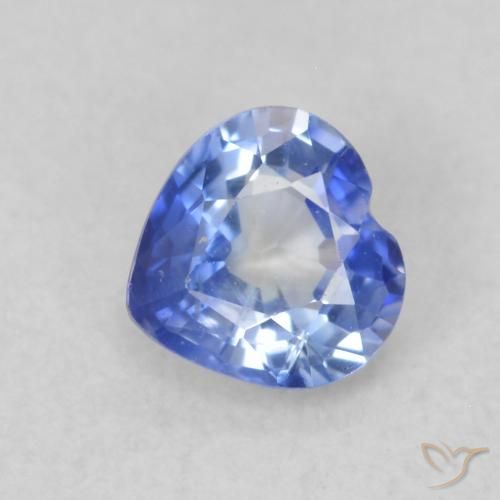 0.43ct Naturel Bleu marine moyen Saphir, Cœur, VS