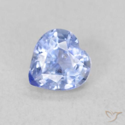 Saphir bleu de 0,34 carats à vendre, Cœur Saphir en vrac de Tanzanie, Gemme naturelle, 4,1 x 4 mm, Photo A