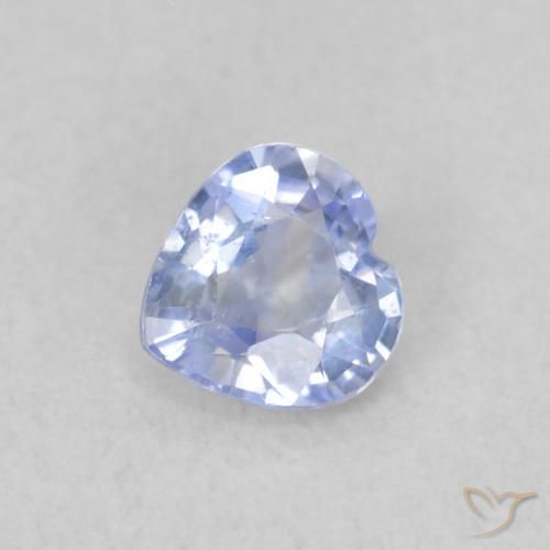 Saphir Bleu clair naturelle Cœur, 0.30 ct, VS