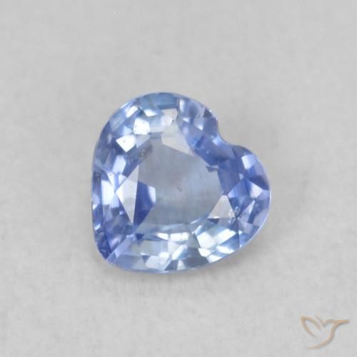 0.31ct Naturel Bleu pastel Saphir, Cœur, VS