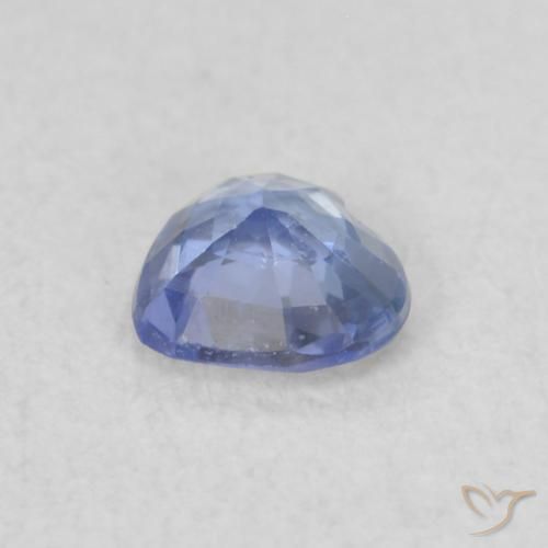 Saphir Bleu pastel naturelle Cœur, 0.31 ct, VS