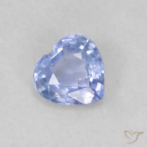 Saphir bleu de 0,3 carats à vendre, Cœur Saphir en vrac de Tanzanie, Gemme naturelle, 4,1 x 4,1 mm, Photo A