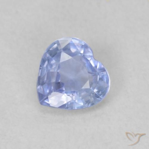 Saphir Bleu clair naturelle Cœur, 0.30 ct, VS
