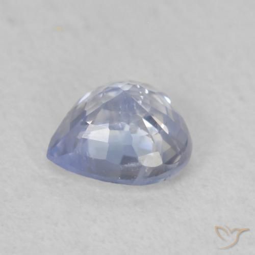 Saphir Bleu pastel naturelle Cœur, 0.43 ct, VS