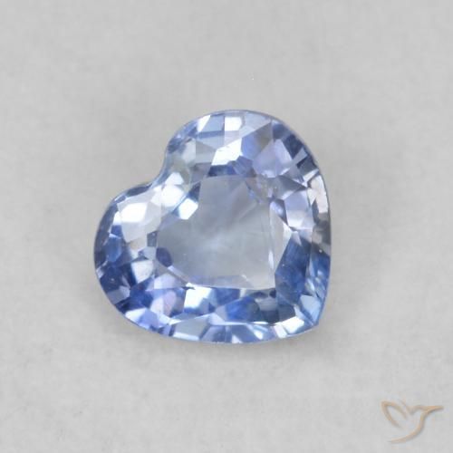 Saphir Bleu clair naturelle Cœur, 0.37 ct, VS