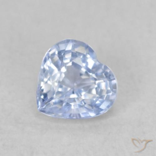 Saphir bleu de 0,39 carats à vendre, Cœur Saphir en vrac de Tanzanie, Gemme naturelle, 4,3 x 4,2 mm, Photo A