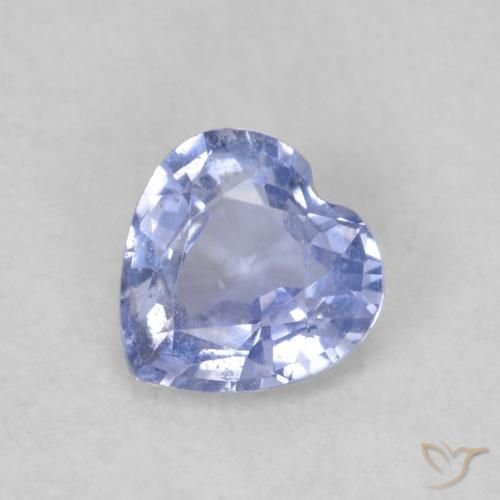 0.37ct Naturel Bleu clair Saphir, Cœur, VS