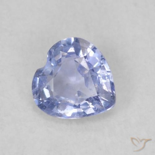 Saphir Bleu clair naturelle Cœur, 0.37 ct, VS