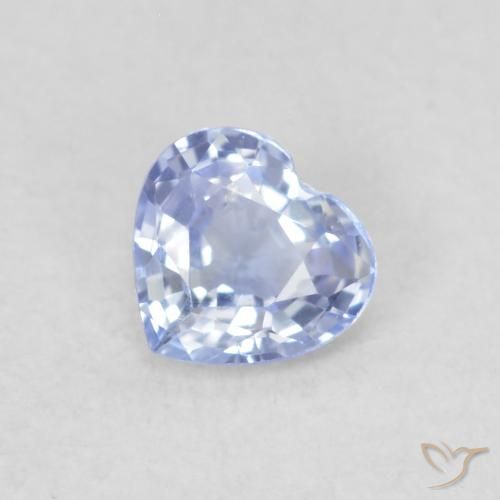 Saphir Bleu violacé léger naturelle Cœur, 0.28 ct, VS