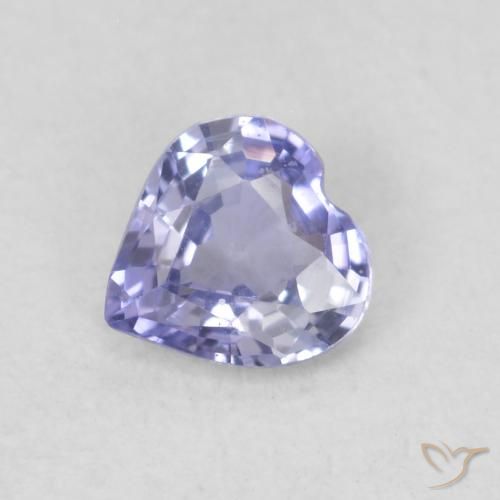 0.30ct Naturel Bleu clair Saphir, Cœur, VS