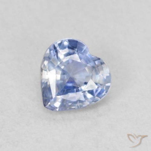 0.31ct Naturel Bleu pastel Saphir, Cœur, VS