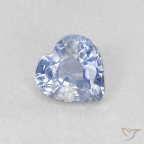 Saphir Bleu pastel naturelle Cœur, 0.31 ct, VS