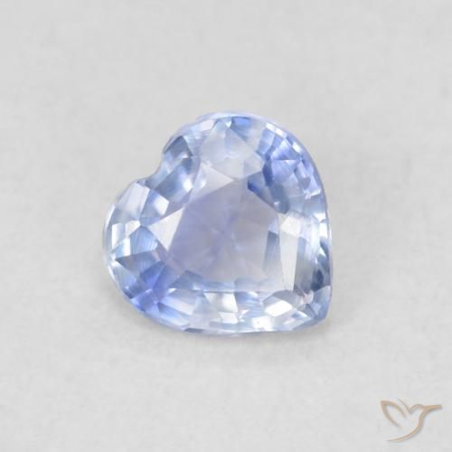 Saphir Bleu bébé naturelle Cœur, 0.34 ct, VVS-VS