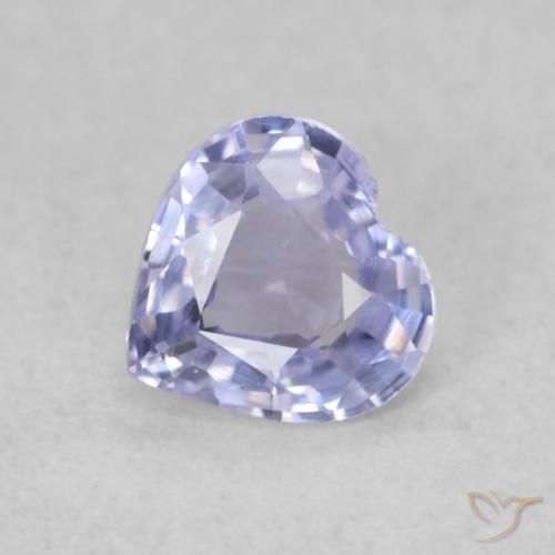 0.38ct Naturel Bleu clair Saphir, Cœur, VVS-VS