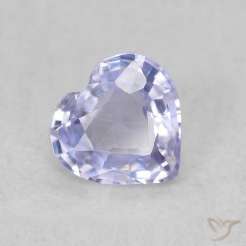Saphir Bleu clair naturelle Cœur, 0.38 ct, VVS-VS