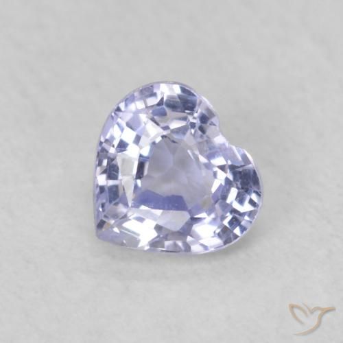 0.36ct Naturel Bleu clair Saphir, Cœur, VVS-VS