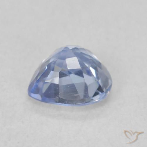 Saphir Bleu pastel naturelle Cœur, 0.48 ct, VVS-VS