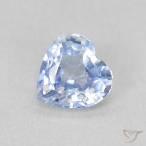 0.37ct Naturel Bleu pastel Saphir, Cœur, VVS-VS