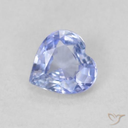0.30ct Naturel Bleu pastel Saphir, Cœur, VVS-VS