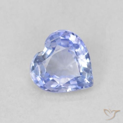 Saphir Bleu pastel naturelle Cœur, 0.30 ct, VVS-VS