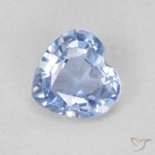0.42ct Naturel Bleu violacé léger Saphir, Cœur, VVS-VS