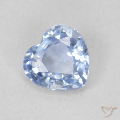 Saphir Bleu violacé léger naturelle Cœur, 0.42 ct, VVS-VS
