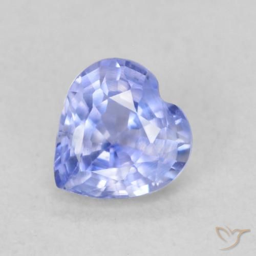 0.43ct Naturel Bleu violacé léger Saphir, Cœur, VS