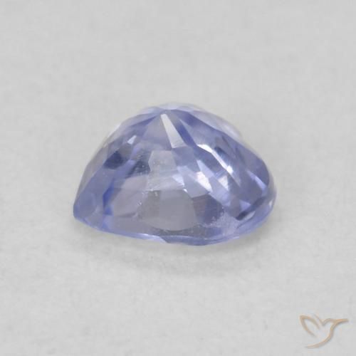 Saphir Bleu violacé léger naturelle Cœur, 0.43 ct, VS