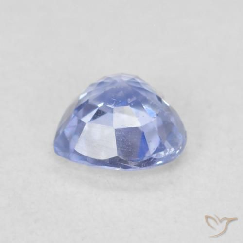 Saphir Bleu pastel naturelle Cœur, 0.43 ct, VS