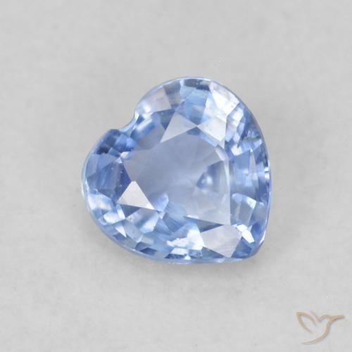 0.40ct Naturel Bleu violacé léger Saphir, Cœur, VS
