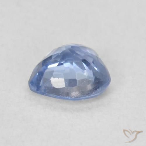 Saphir Bleu violacé léger naturelle Cœur, 0.40 ct, VS