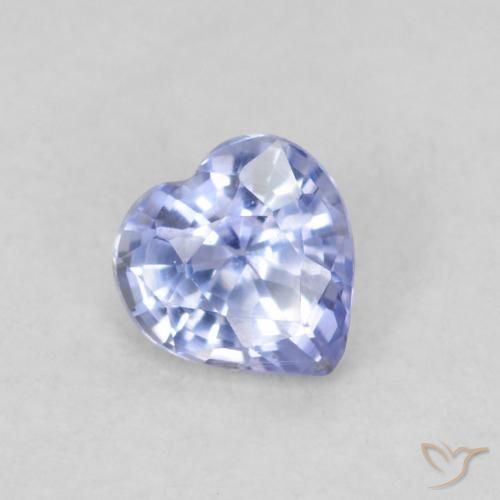 Saphir Bleu clair naturelle Cœur, 0.33 ct, VVS-VS