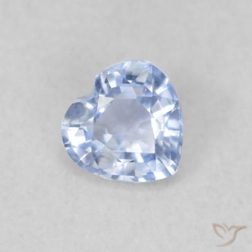 Saphir Bleu violet clair naturelle Cœur, 0.30 ct, VS