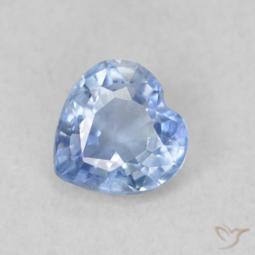 0.38ct Naturel Bleu bébé Saphir, Cœur, VS