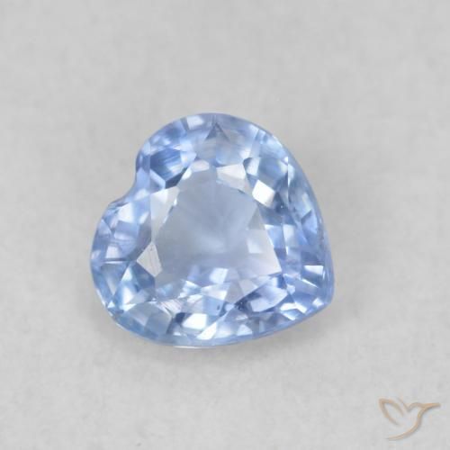 Saphir Bleu bébé naturelle Cœur, 0.38 ct, VS