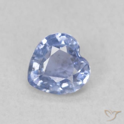 0.34ct Naturel Bleu violet clair Saphir, Cœur, VS