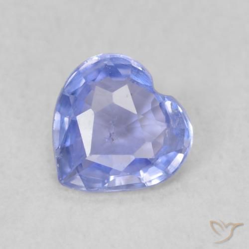 0.37ct Naturel Violet Bleu Saphir, Cœur, VS