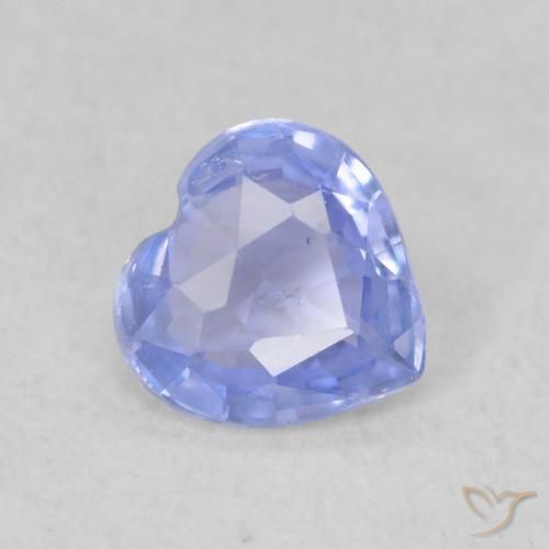 Saphir Violet Bleu naturelle Cœur, 0.37 ct, VS