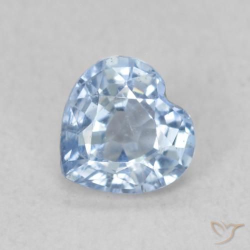 0.45ct Naturel Bleu bébé Saphir, Cœur, VS