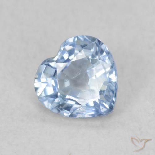 Saphir Bleu bébé naturelle Cœur, 0.45 ct, VS