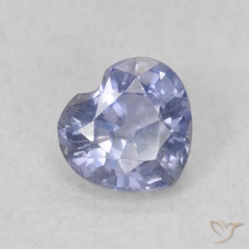 Saphir Bleu clair naturelle Cœur, 0.42 ct, VS