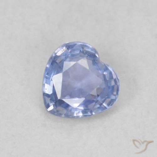 0.31ct Naturel Bleu pastel Saphir, Cœur, VS