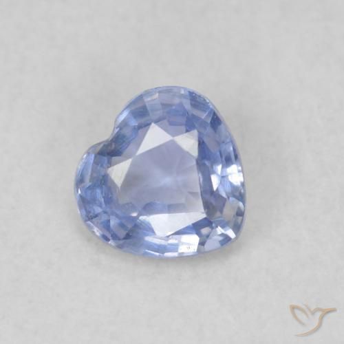 Saphir Bleu pastel naturelle Cœur, 0.31 ct, VS