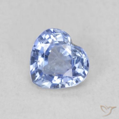 0.34ct Naturel Bleu pastel Saphir, Cœur, VS